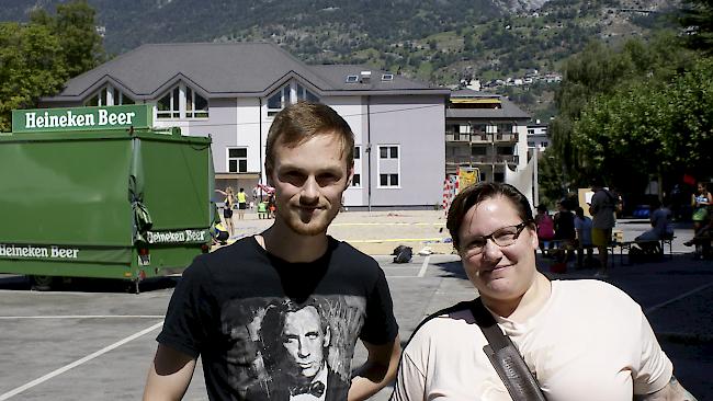 Yves Williner (23), Visp, und Nicole Kammer (38), Brig.