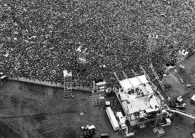 Woodstock aus der Vogelperspektive.