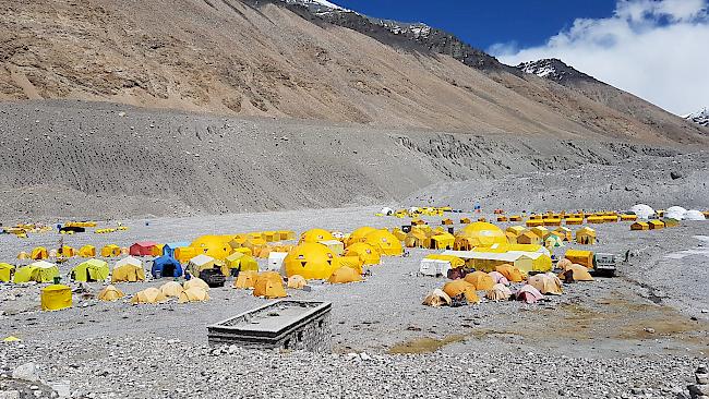 Das Everest Basislager der Nordroute im Tibet.