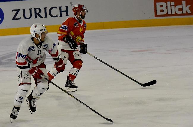 Yannick Herren, der Oberwalliser in Diensten des Lausanne HC, gegen Nicolas Dozin. Siders forderte den Favoriten bis zuletzt.