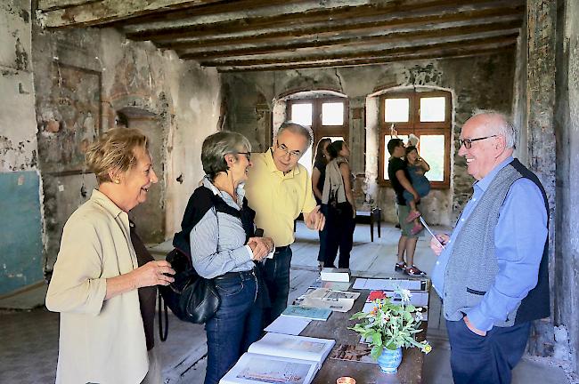 Besucher im Albertini-Haus in Leuk-Stadt anlässlich der Denkmaltage 2019.