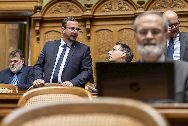 Weiter Ratskollegen? Philipp Matthias Bregy (stehend) und Thomas Egger sind beide gekommen, um zu bleiben.