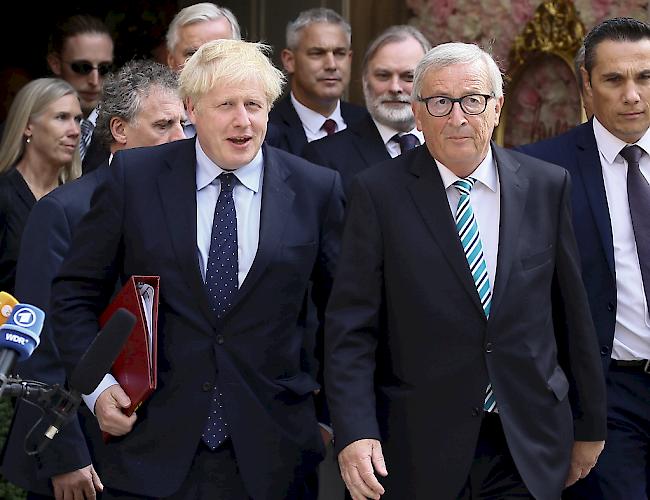 Treffen von EU-Kommissionspräsident Jean-Claude Juncker mit dem britischen Premierminister Boris Johnson.  