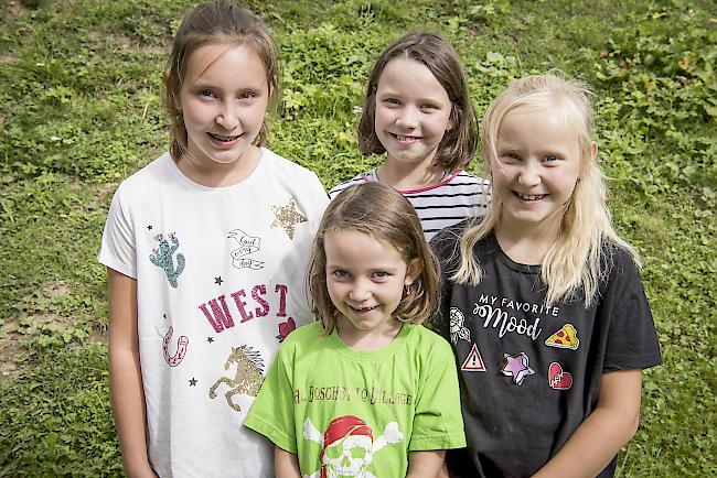 Luana (11), Chiara (9), Noémie (9) und Ylenia (6) Ritz, Bitsch.