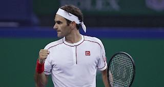 Roger Federer besiegt David Goffin im Achtelfinal von Schanghai mit 7:6 (9:7), 6:4.