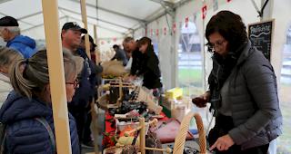 Impressionen vom zweiten Alp- und Bergproduktemarkt Oberwallis am Samstag im Landwirtschaftszentrum Visp.
