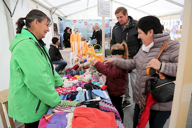 Impressionen vom zweiten Alp- und Bergproduktemarkt Oberwallis am Samstag im Landwirtschaftszentrum Visp.