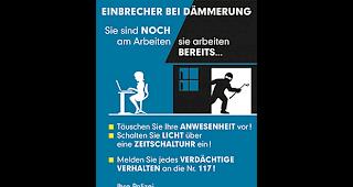 Die Polizei informiert die Bev&ouml;lkerung am Tag des Einbruchschutzes, wie man sich effektiv gegen Einbruchdiebst&auml;hle sichern kann. 