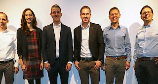 Neumitglieder Roland Steiner und Sabrina J&auml;ger sowie die Vorstandsmitglieder Daniel Rotzer, Pr&auml;sident, Andreas Zenh&auml;usern, Medien/Kommunikation, Peter Ammann, Finanzen, Martin Berchtold, Sekret&auml;r. (von links)