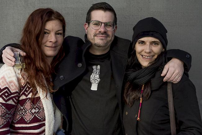 Martina Studer (46), Naters, Felix Grundhofer (37), Brig, und Silvia Eyer (35), Naters. 