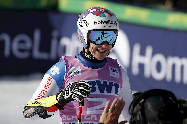 Marco Odermatt holt sich seinen ersten Weltcup-Sieg.