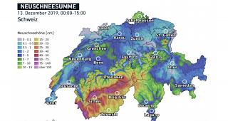 Sturmtief Toni brachte dem Wallis am meisten Schnee.