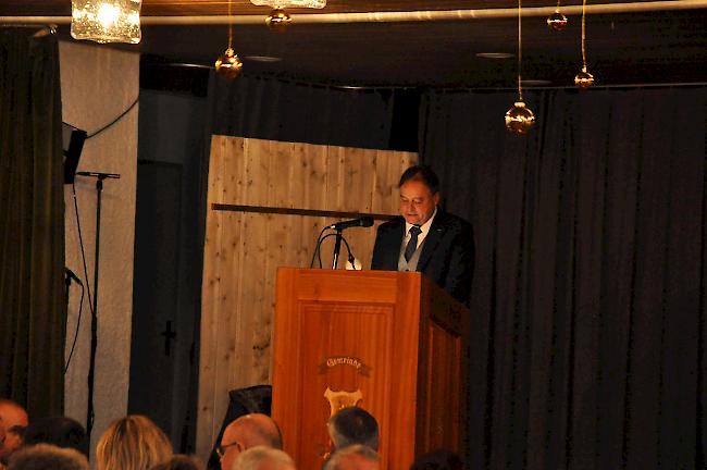 Gemeindepräsident Georges Schnydrig sprach in seiner Rede von einem grossen Tag für Lalden.