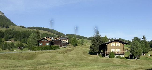 Räder im Wind. Die Windräder dürften nicht nur oberhalb der Senggalp, sondern auch vom Talgrund aus gut sichtbar sein.