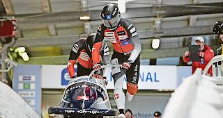 Das Bobteam Kuonen k&auml;mpft um einen Einsatz im Weltcup. 