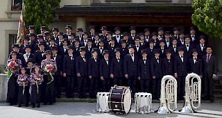 Die Musikgesellschaft &laquo;Harmonie&raquo; aus Salgesch.