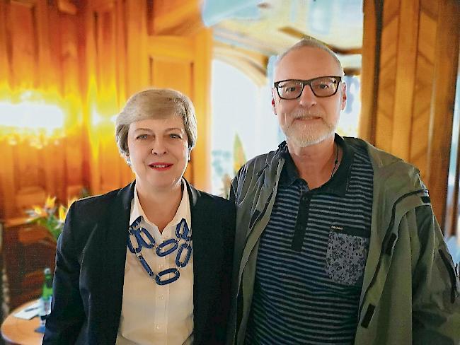 Theresa May. Stammgast in Zermatt.