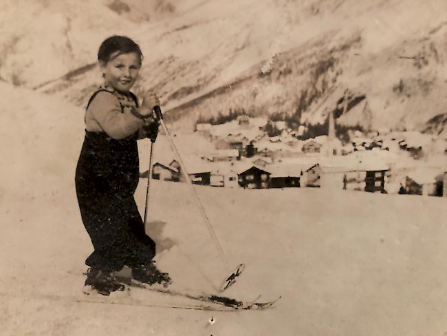 «Die Goitschel». 1959 als Siebenjährige auf den Skiern.