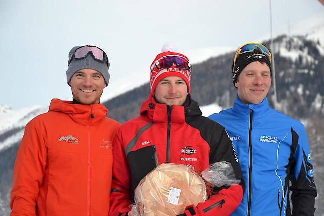 Das Siegertrio bei den Herren: Yannik Kreuzer (1.), Tyson Smith (2.) und Christoph Gasche (3.).