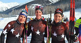 Flurina Volken, Sabine Di Lallo und Ladina Meier-Ruge &ndash; das Gommer Trio mit internationalen Eins&auml;tzen im Biathlonsport.