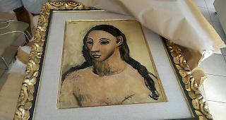 Der franz&ouml;sische Zoll stellte das Bild &laquo;Kopf einer jungen Frau&raquo;, das 1906 entstand, 2015 auf einem Boot vor der K&uuml;ste der Insel Korsika sicher.