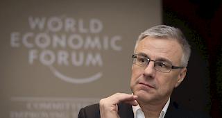 Adecco-CEO Alain Dehaze am WEF 2019 in Davos.