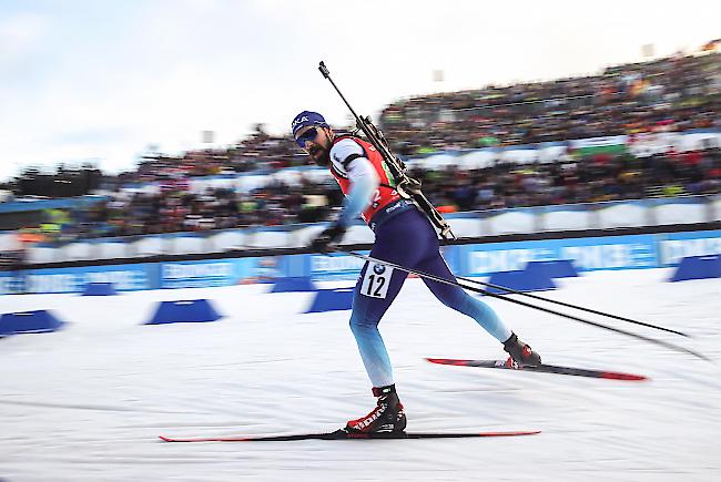 Beim Einzelrennen in Pokljuka klassiert sich Benjamin Weger auf dem 22. Rang. (Archivbild)