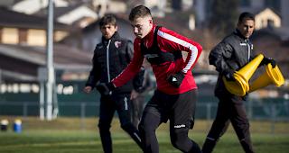 Filip Stojilkovic im Einsatz beim FC Sitten-Training am Mittwoch, 22. Januar 2020 in Fully.
