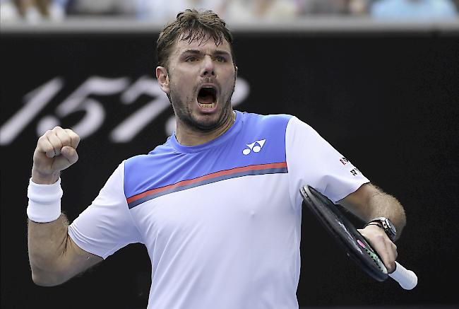 Wawrinka schlägt Medwedew und zieht in die Viertelfinals ein.