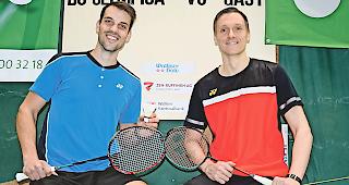Bereit f&uuml;r das Finalturnier: Spieler Yoann Freysinger (l.) und OK-Chef Kai Waldenberger.