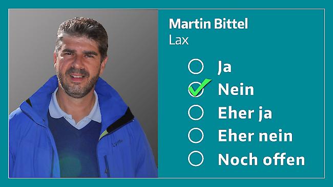 Hier hat sich ein Fehler eingeschlichen, den wir bedauern. Martin Bittel ist Präsident der Gemeinde Bellwald, nicht Lax.