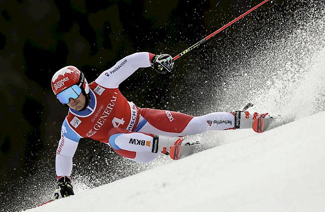 Loïc Meillard schaffte es zum zweiten Mal in seiner Karriere im Weltcup auf das Riesenslalom-Podest.