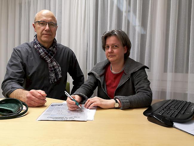 Ferdinand Krappel und Monique Lehky Hagen. Sie tragen als Vizepräsident und Präsidentin die Verantwortung für die Standespolitik der Walliser Ärztegesellschaft.