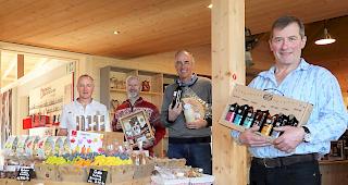 Laurent Ecoeur, Genossenschaft Promovi, Laurent Meier, Landwirtschaftsgesellschaft Val d&rsquo;Illiez, Christophe Darbellay, Jean Christe, Genossenschaft La Cavagne (von links).