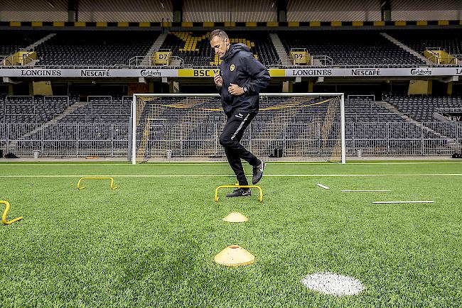 In Aktion. Martin Fryand im Stade de Suisse in Bern.