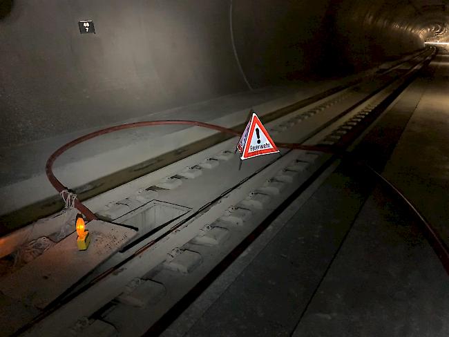 Bilder aus dem Lötschberg-Basistunnel.