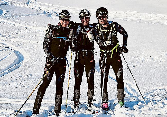 Benno Hildbrand, Bernhard Walker und Patrick Holzer (v. l. n. r.) beim Training.