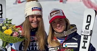 Schweizer Doppelsieg bei der ersten Weltcup-Abfahrt in Crans-Montana durch Lara Gut-Behrami und Corinne Suter.