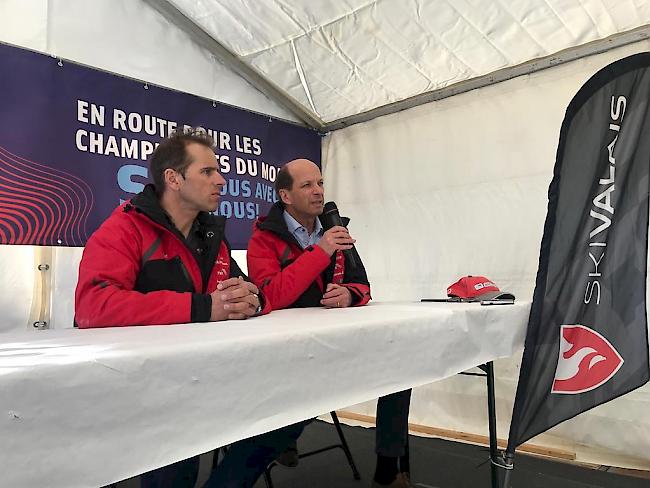 Ständerat Beat Rieder (rechts) übernimmt das Präsidium von Ski Valais. Er wird damit eng mit Co-Direktor Didier Plaschy zusammenarbeiten.