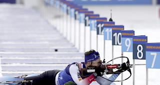 Zum Abschluss der WM in Antholz erreicht Benjamin Weger im Massenstartrennen den 25. Rang.