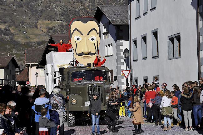 Impressionen vom Gigelimentag-Umzug in Turtmann.