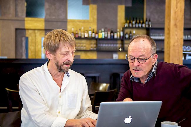 Leiterteam. 20 Jahre Zusammenarbeit für die Jugend Big Band: Beat Jaggy (links) und Alex Rüedi.
