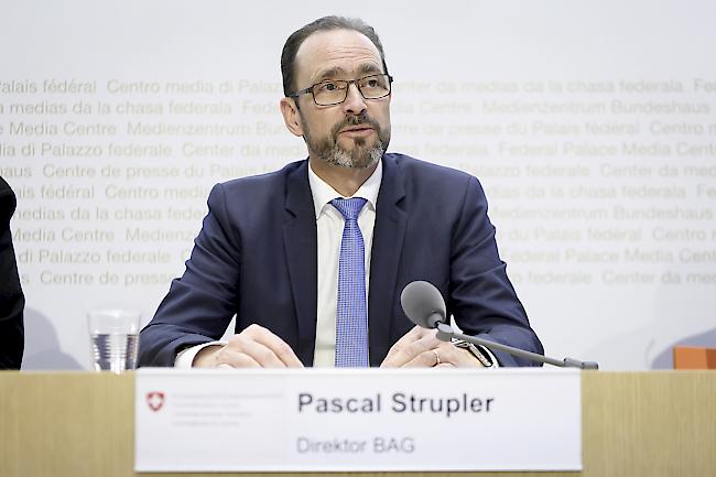 Pascal Strupler, Direktor BAG, spricht während einer Medienkonferenz in Berng über die Coronavirus-Situation in der Schweiz.