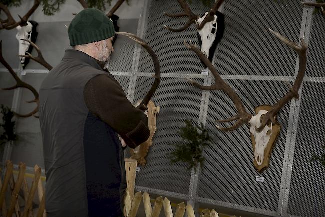 Oberwalliser Pelzfellmarkt in Mörel. 