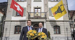Die zwei neuen Urner Regierungsr&auml;te Christian Arnold von der SVP (links) und Daniel Furrer von der CPV.