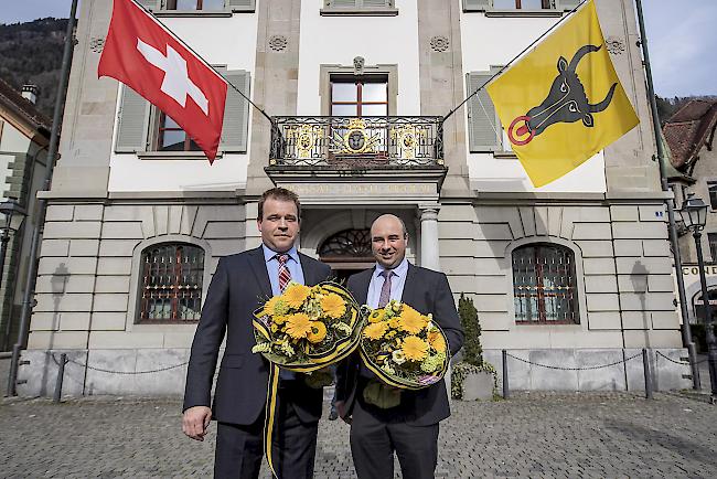 Die zwei neuen Urner Regierungsräte Christian Arnold von der SVP (links) und Daniel Furrer von der CPV.