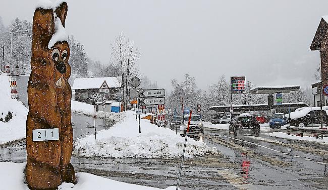 Bellwald-Fürgangen: Der erneute Wintereinbruch verzögert den geplanten Start der ersten Bauetappe.