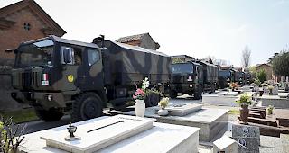 Die Bilder des langen Konvois von Militärlastwagen erschütterten die Welt.