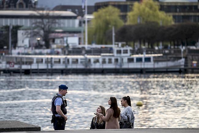 Corona-Kontrollen in Zürich.