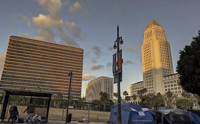 Los Angeles. Obdachlose in Los Angeles.